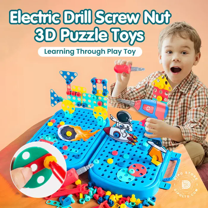 Electric Drill Screw Nut 3D Puzzle Toys