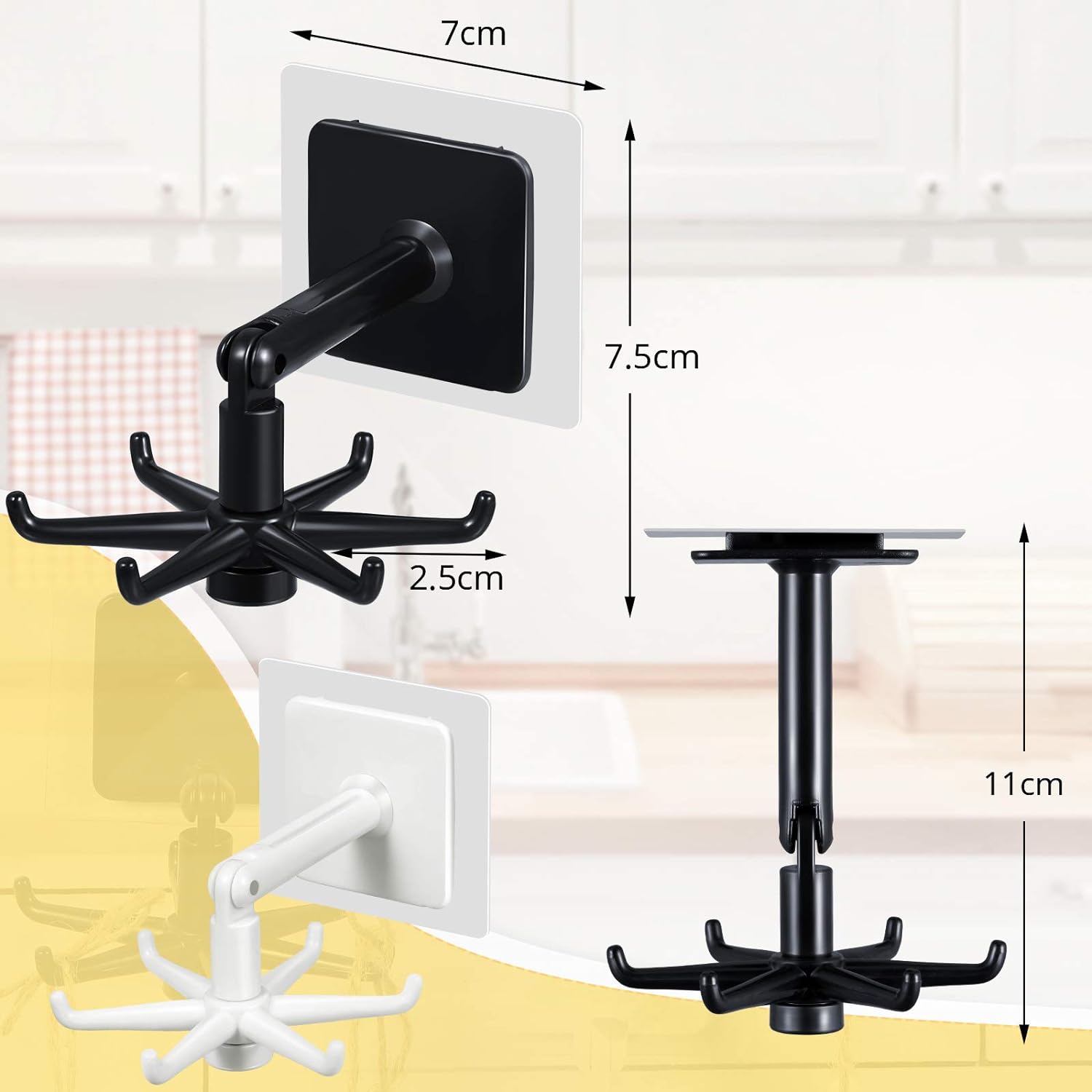 Multi-purpose Rotating 360 Degree Kitchen Holder For Wall