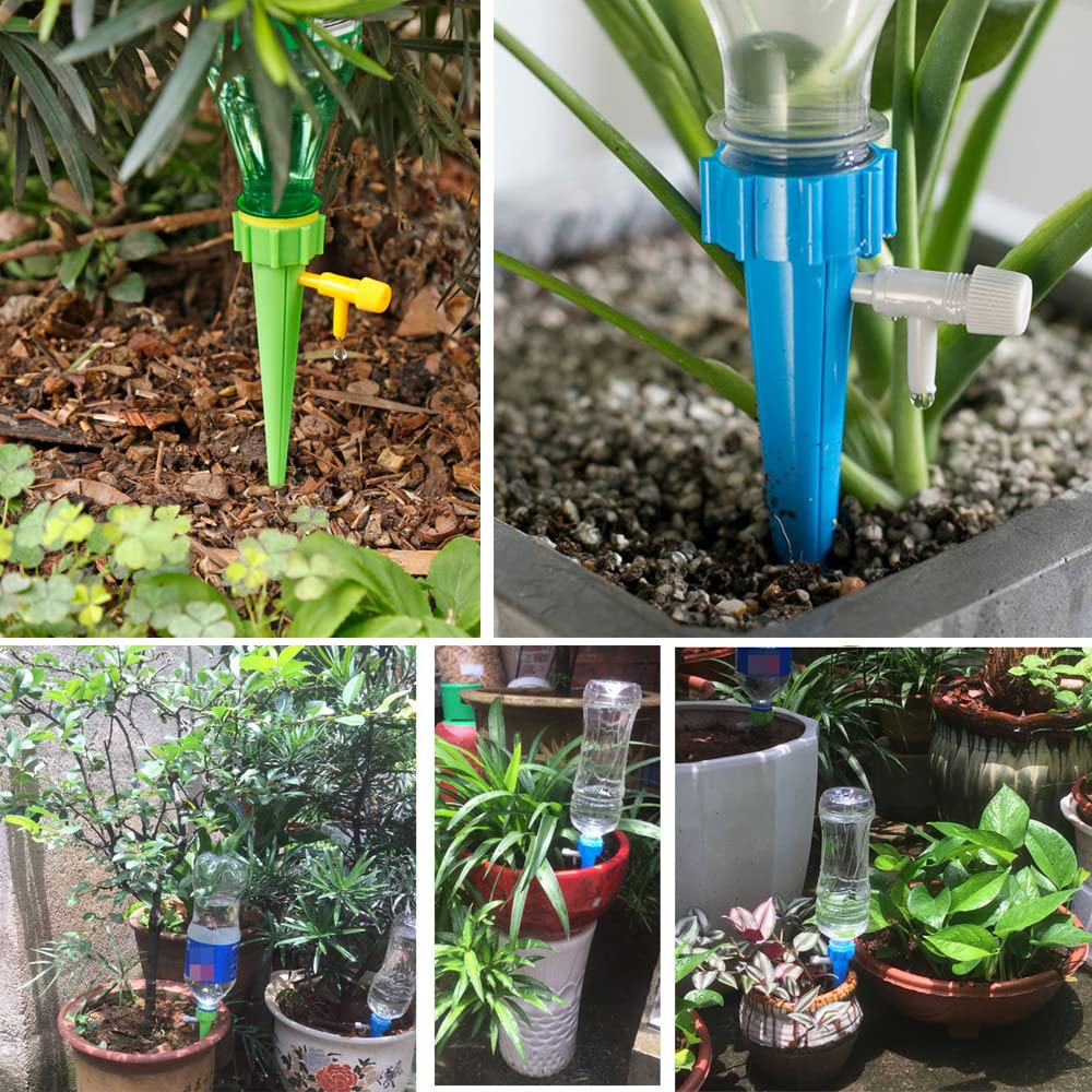 Self Spike Planter Drip Watering Device