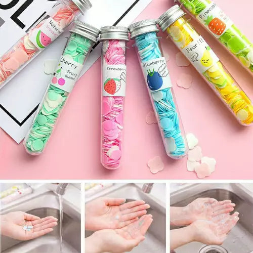 Flowered Shaped Disposable Mini Paper Soap Bottle