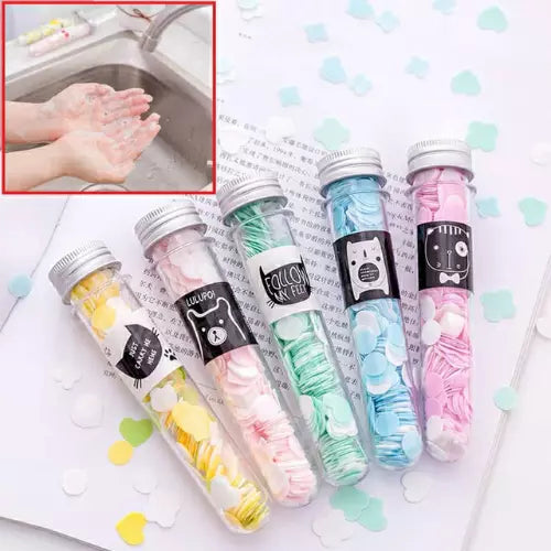 Flowered Shaped Disposable Mini Paper Soap Bottle