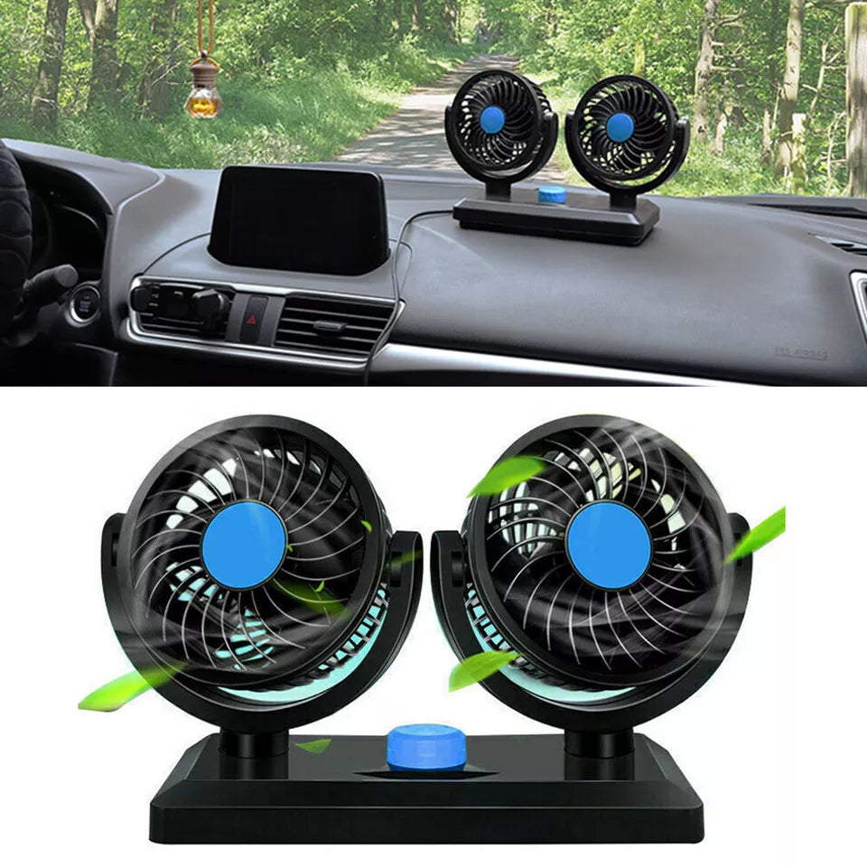 Car Dual Head Cooling Fan